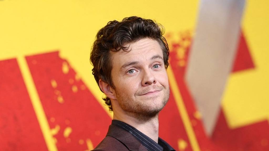 US actor Jack Quaid attends the premiere of "Novocaine"