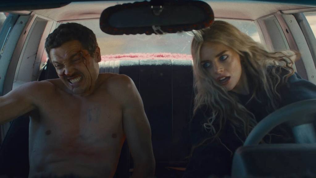 5-8-2025  First look at upcoming new film 'EENIE MEANIE'  Pictured: Samara Weaving Karl Glusman