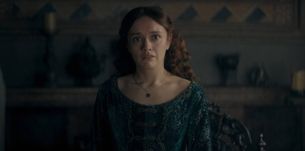 Los Angeles.CA.USA. Olivia Cooke in a scene in (C)HBO House of the Dragon (TV). S2E6. The story about the Targaryen rulers of Westeros and their civil war as rival members of the family try to gain the throne. A prequel to Game of Thrones. Season 2. Ref:LMK112-230724-001 Supplied by LMKMEDIA. Editorial Only. Landmark Media is not the copyright owner of these Film or TV stills but provides a service only for recognised Media outlets. pictures@lmkmedia.com