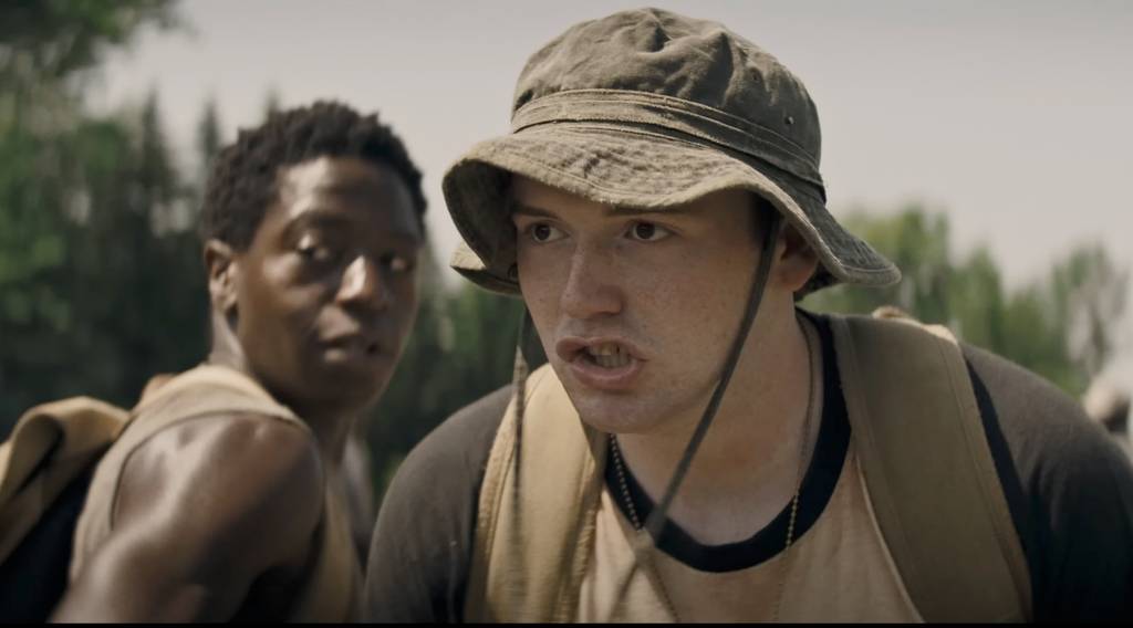 Jake Kennerd, and David Jonsson in The Long Walk